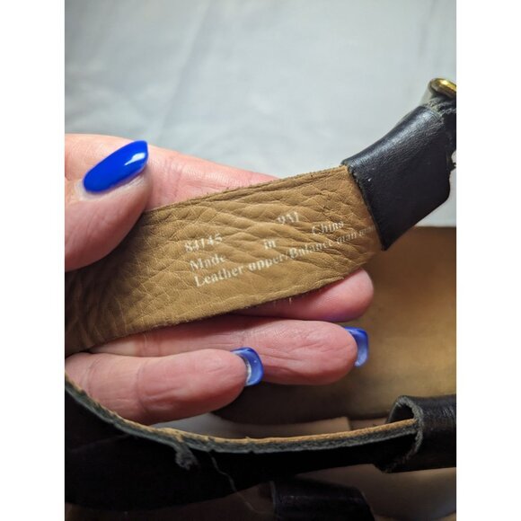 Clarks Artisan Black Leather Cork Platform Wedge Sandals Size 9m - Picture 10 of 16